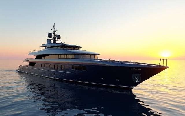 Luxury motor yacht 'Elegance' at sea